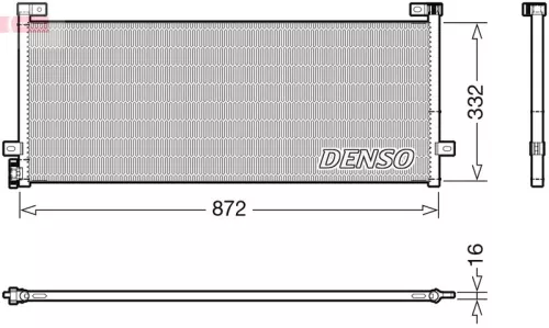 Condenser, air conditioning DENSO DCN99072)