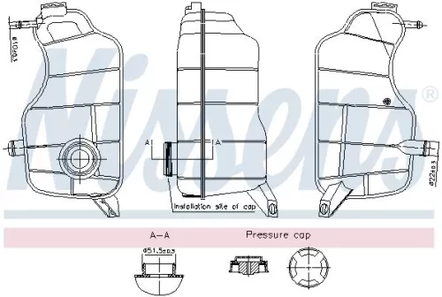 Expansion Tank, coolant NISSENS 996329)