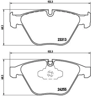 Brake Pad Set, disc brake BREMBO P 06 055)
