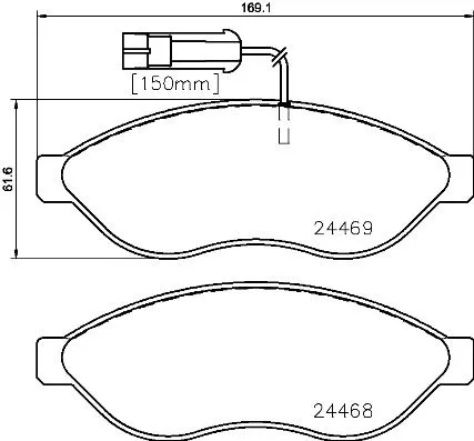 Brake Pad Set, disc brake BREMBO P 23 143)