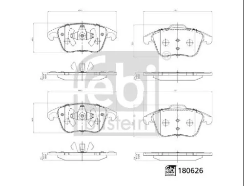 Brake Pad Set, disc brake FEBI BILSTEIN 180626)