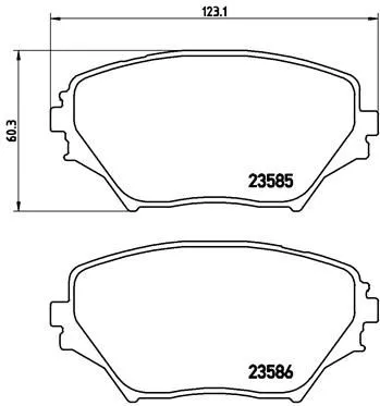 Brake Pad Set, disc brake BREMBO P 83 055)