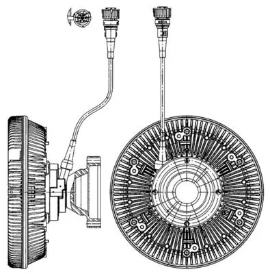 Clutch, radiator fan MAHLE CFC 226 000P)