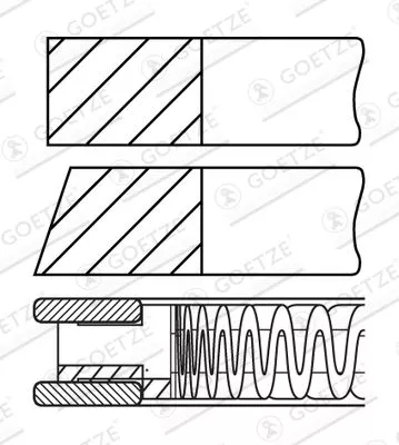 Piston Ring Kit GOETZE ENGINE 08-433900-00)