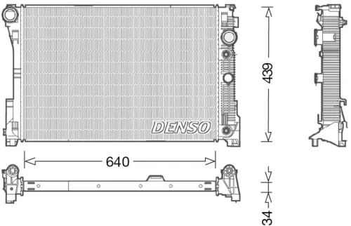 Radiator, engine cooling DENSO DRM17048)