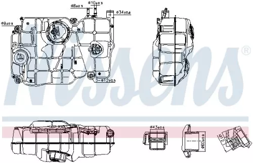 Expansion Tank, coolant NISSENS 996162)