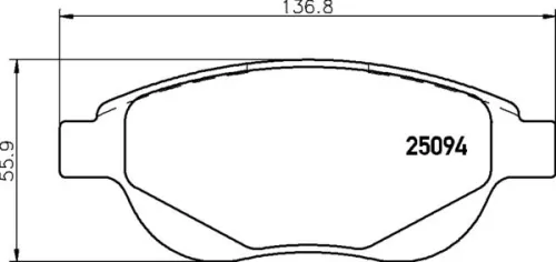 Brake Pad Set, disc brake BREMBO P 61 137)