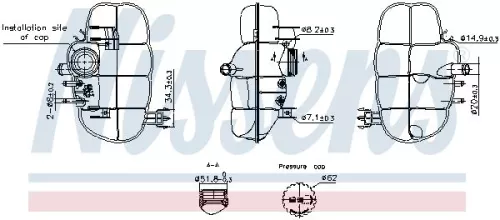 Expansion Tank, coolant NISSENS 996237)