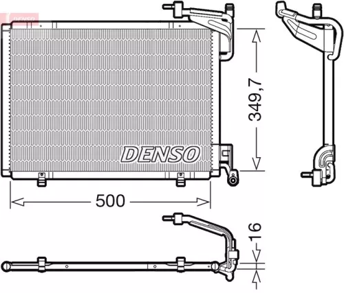 Condenser, air conditioning DENSO DCN10054)