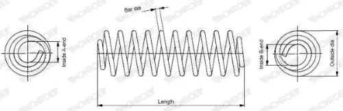 Suspension Spring MONROE SP3844)