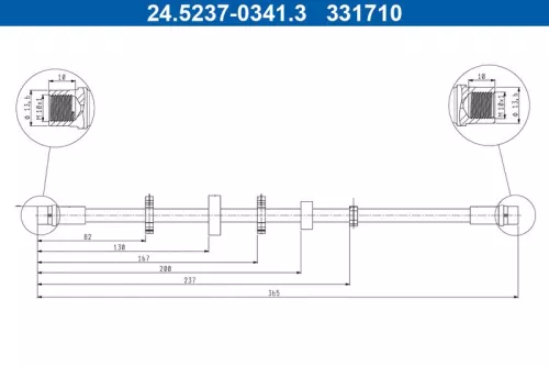 Brake Hose ATE 24.5237-0341.3)