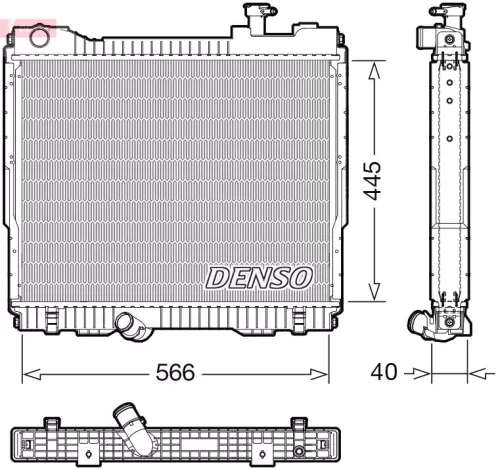 Radiator, engine cooling DENSO DRM23119)