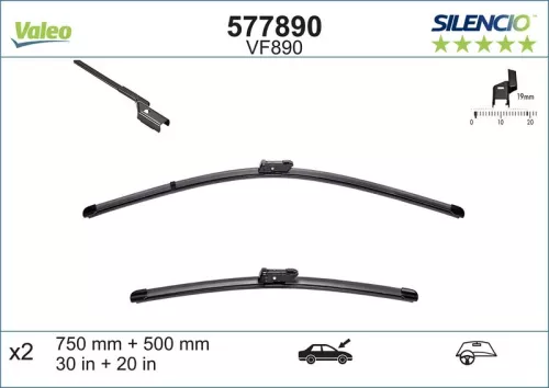 Wiper Blade VALEO 577890)