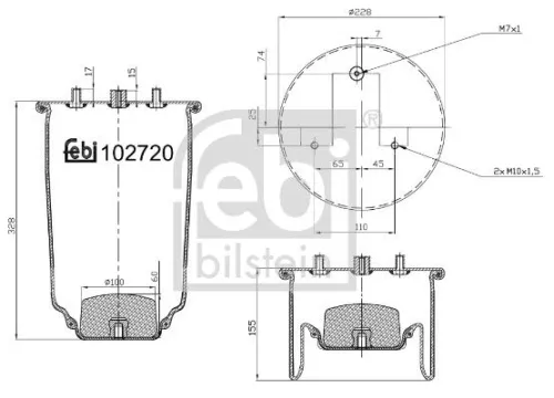 Bellow, air suspension FEBI BILSTEIN 102720)