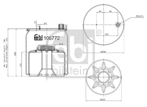 Bellow, air suspension FEBI BILSTEIN 106772)