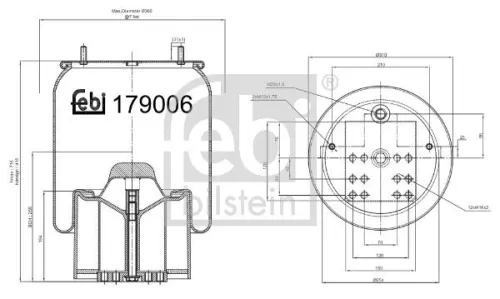 Bellow, air suspension FEBI BILSTEIN 179006)