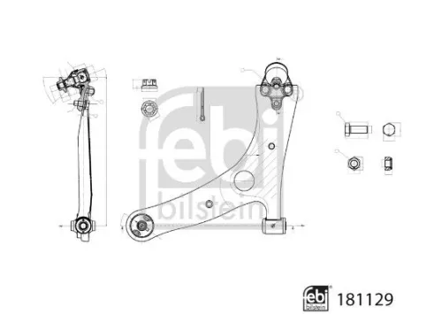 Control/Trailing Arm, wheel suspension FEBI BILSTEIN 181129)