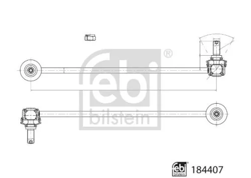 Link/Coupling Rod, stabiliser bar FEBI BILSTEIN 184407)