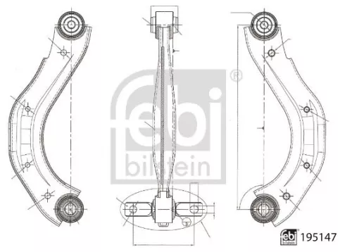 Control/Trailing Arm, wheel suspension FEBI BILSTEIN 195147)