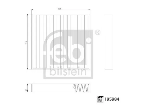 Filter, cabin air FEBI BILSTEIN 195984)