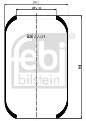 Bellow, air suspension FEBI BILSTEIN 20661)