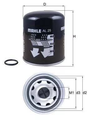 Air Dryer Cartridge, compressed-air system KNECHT AL 25)