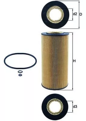 Oil Filter MAHLE OX 123/1D)