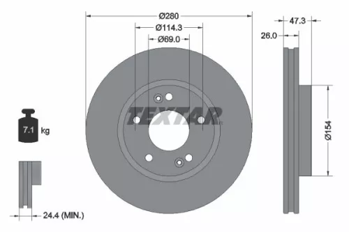 Brake Disc TEXTAR 92133903)