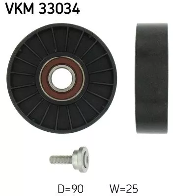 Deflection/Guide Pulley, V-ribbed belt SKF VKM 33034)