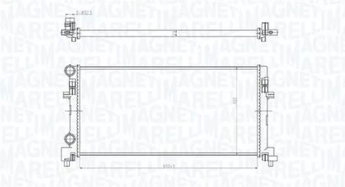 Radiator, engine cooling MAGNETI MARELLI 350213166200)