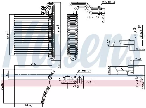 Evaporator, air conditioning NISSENS 92333)