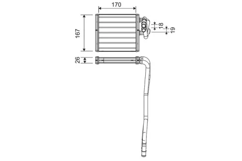 Heat Exchanger, interior heating VALEO 811510)