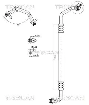 High/Low-pressure Line, air conditioning TRISCAN 9010 28104)