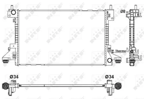 Radiator, engine cooling NRF 53160)