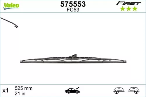 Wiper Blade VALEO 575553)