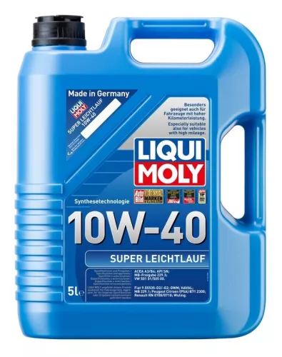 Engine Oil 5L Liqui Moly 10W40 Super Leicht­lauf LIQUI MOLY 9505)