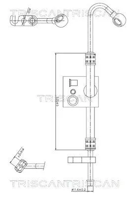 Hydraulic Hose, steering TRISCAN 8516 11030)