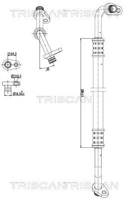 High/Low-pressure Line, air conditioning TRISCAN 9010 28035)
