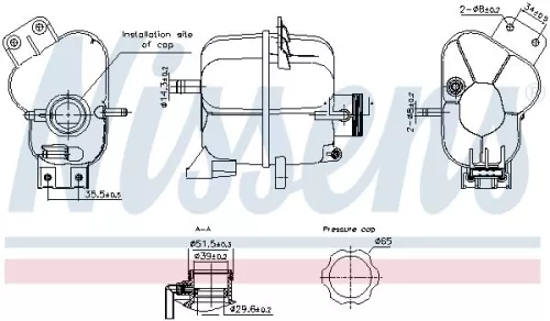 Expansion Tank, coolant NISSENS 996343)