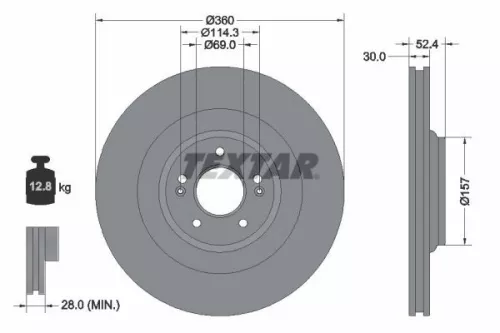 Brake Disc TEXTAR 92346905)