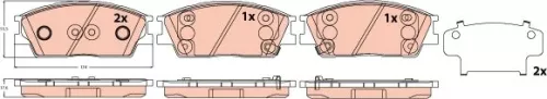 Brake Pad Set, disc brake TRW GDB2516)