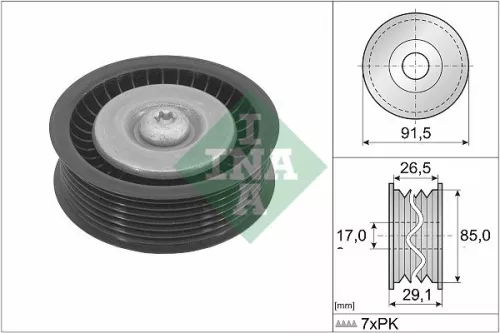 Deflection/Guide Pulley, V-ribbed belt Schaeffler INA 532 1181 10)